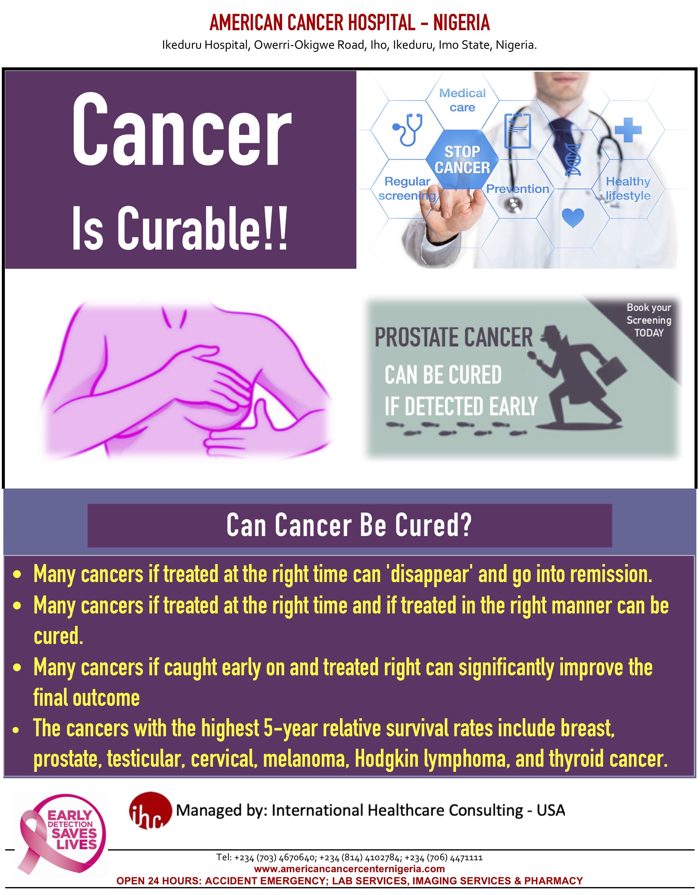 CANCER IS CURABLE