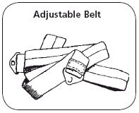 Illustration of an adjustable ostomy belt
